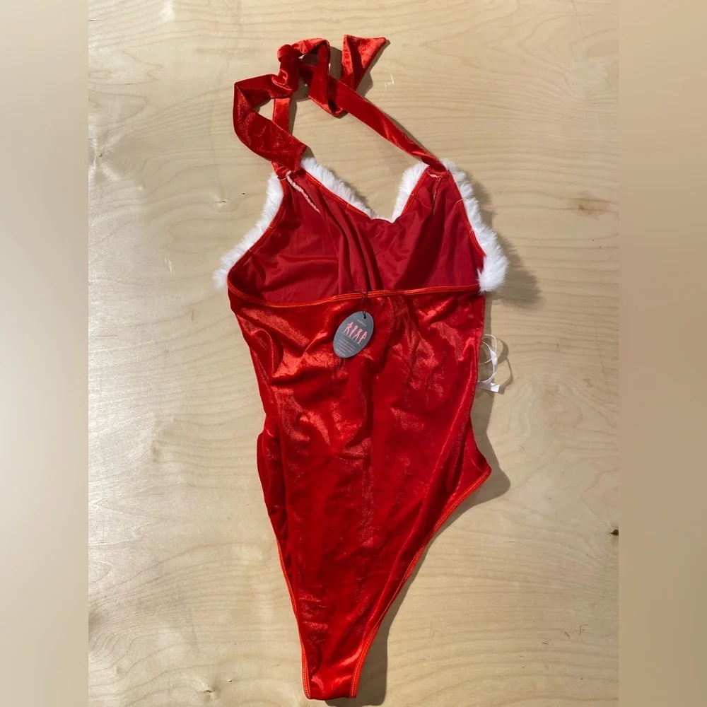 Avid Love Red One Piece Santa Swimsuit with White Trim XXL (OP)